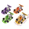 Kids Pull Back Power Racing Plastic Car Power Kart Children's Puzzle Toy Vehicles Car Formula Car Inertia Go-kart Color Random