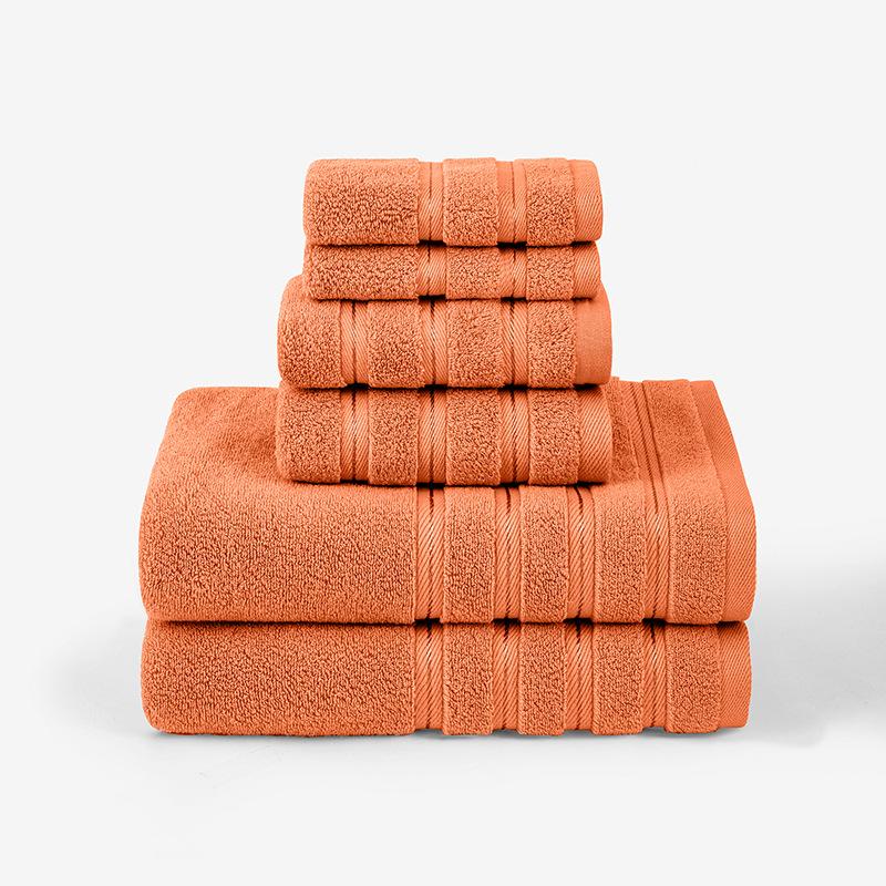 Plain Cotton Six-piece Set of Towels 22 Towels 2 Square Towels Can Be Embroidered