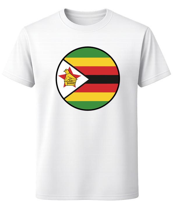 

Zimbabwe Flag Circle T-Shirt African Nation Pride Graphic Unisex Tee 5XL різнокольоровий