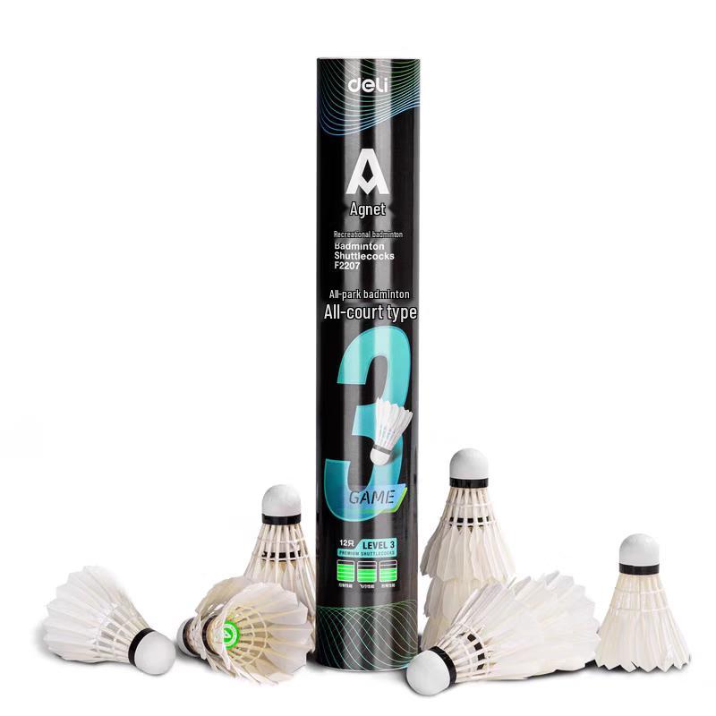 Deli Angrenite F2207 Training Badminton Shuttlecocks (12-Pack)