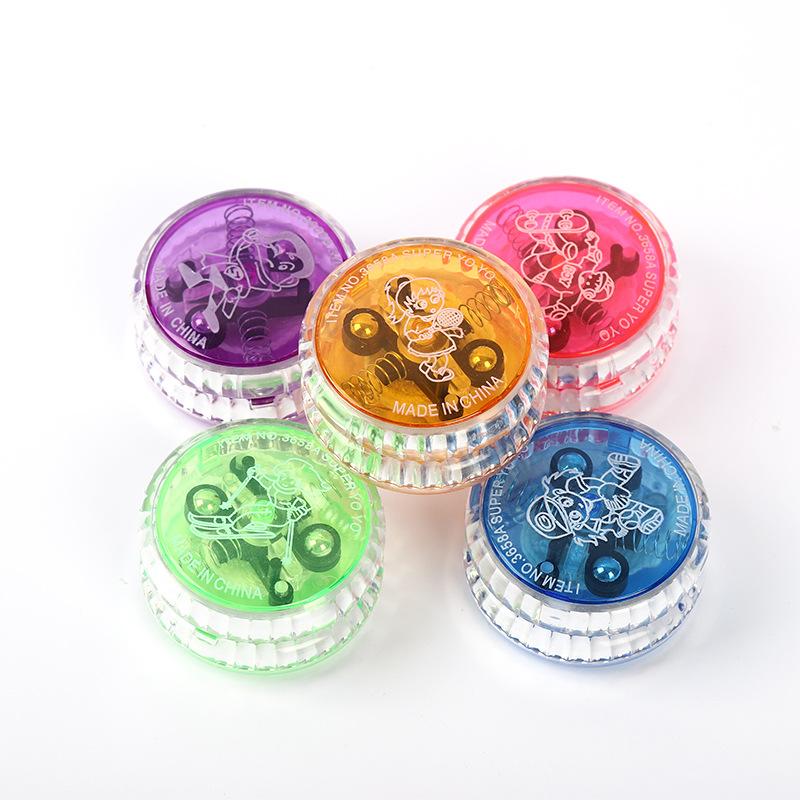 Yo-Yo Lighting Technique Clutch Mechanism Toy Speed Ball Children's Plastic Luminous Yo-yo Glare Yo-yo Ball Rope Rope
