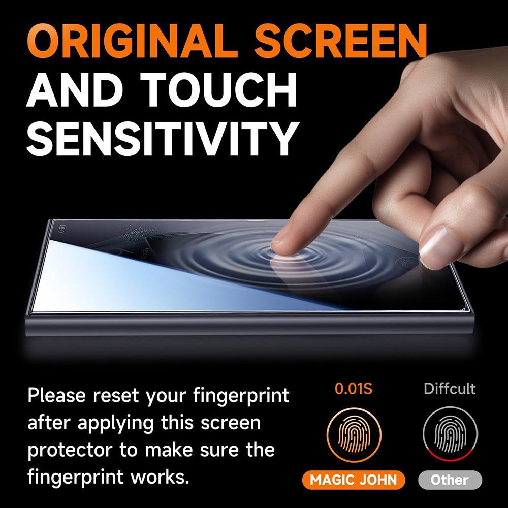 For Samsung Galaxy S23+/S22+ 5G Anti Spy Tempered Glass Screen Protector with Automatic Dust Removal Tool