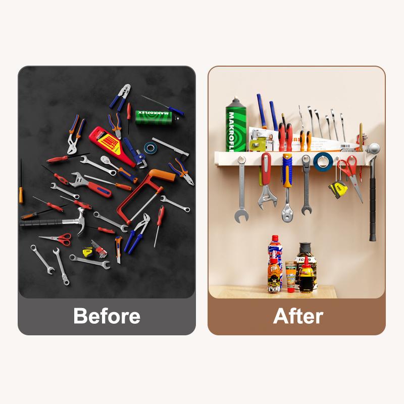 Multifunctional Wrench Screwdriver Organizer Rail Rack Storage Holder Garage Workshops Wall Mount Hardware Tool Display Hanger