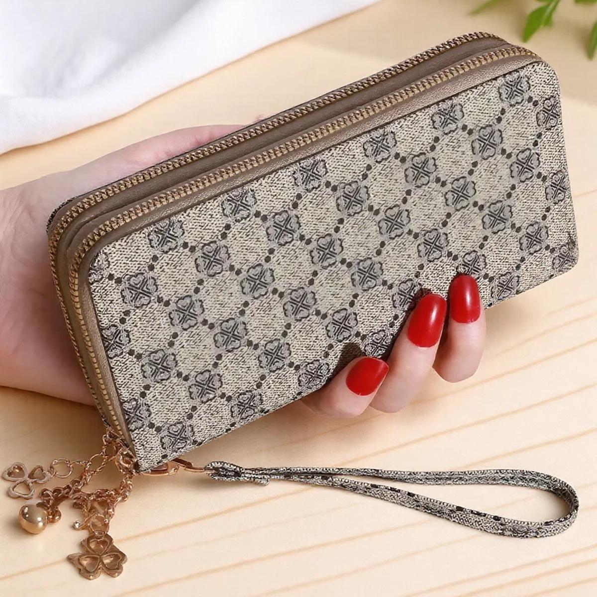 Fashionable Women s Long Wallet Large Capacity Zipper Clutch Multi-card Slot Wallet Stylish Design for Everyday Use