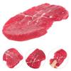 Angoily Sliced Beef Artificial Fake Beef Fresh Steak Lifelike Steak Simulation Meat Model Prop Realistic Food Ornament for Home Kitchen Party Display