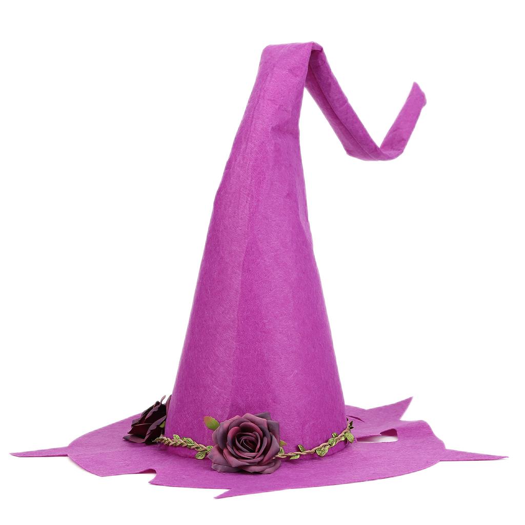 Halloween Party Felt Witch Hat Handmade Witch Hat for Women Masquerade Cosplay