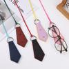Colorful Neckband Glasses Storage Clip Leather Bag Charm Sunglasses Lanyard  for Travel