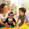 Eating Banana Electric Moving Monkey Toy Fluffy Guarding Food Plush Toy  Festival Party Decor