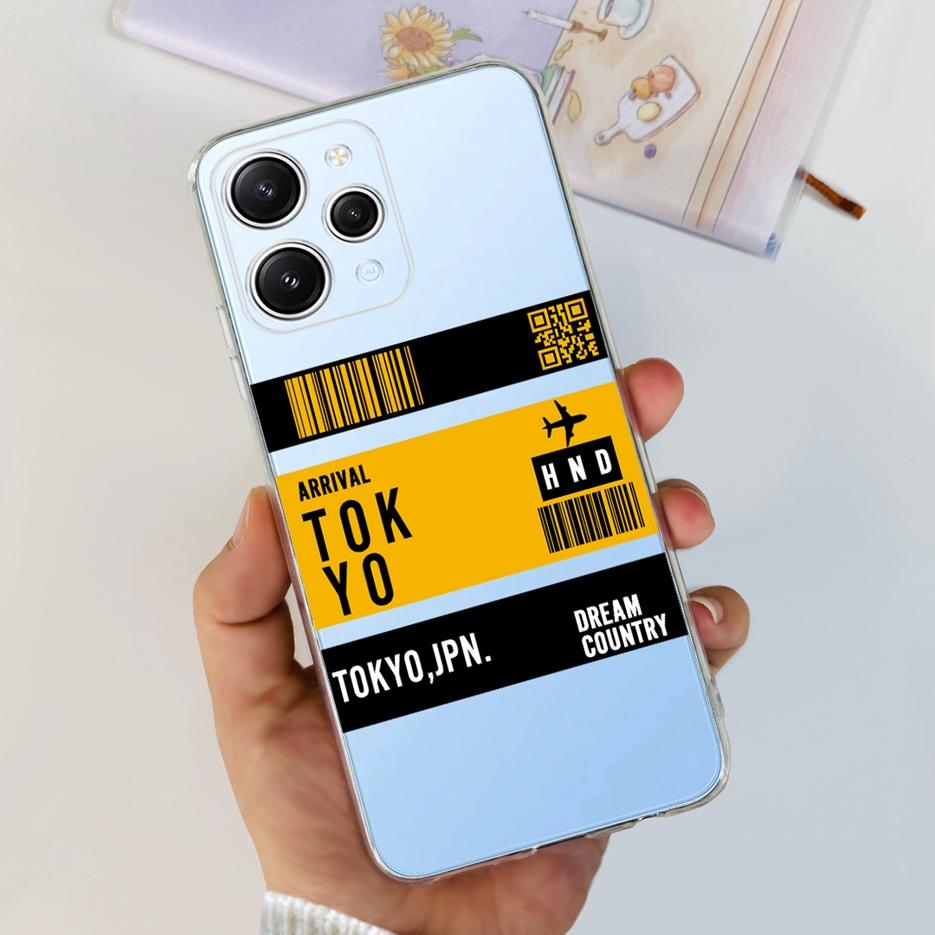 For Xiaomi Redmi 12 Case 2023 New Fashion Painted Cover Clear Silicone Phone Case For Xiaomi Redmi 12 Redmi12 Soft Fundas Bumper