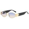Premium new sunglasses retro versatile hollow glasses legs sunglasses European and American fashion street photography sunscreen glasses