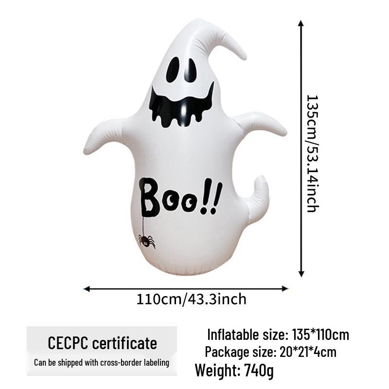 Inflatable PVC Pumpkin Ghost Tumbler Halloween Decoration