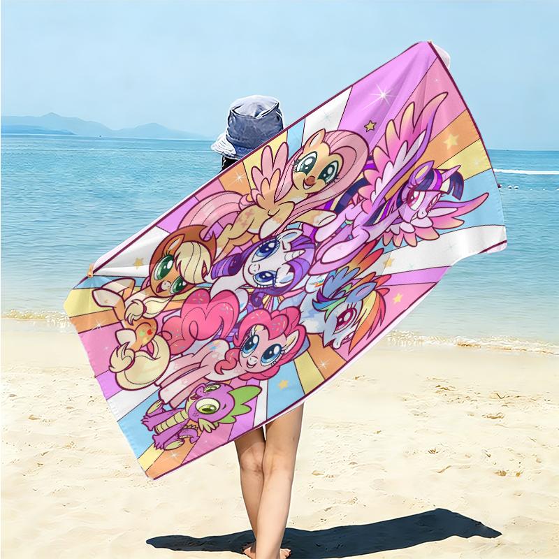 1Pc Little Pony Adventure Beach Towel Microfiber Beach Towel Thin Absorbent For Beach Swimming Yoga Bath Sports 0917120