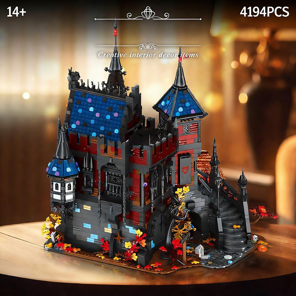 Collectied 4194PCS Halloween City Hot Selling Street View Moc Transylvania Adventure Model DIY Creative Toy Puzzle Gift Blocks