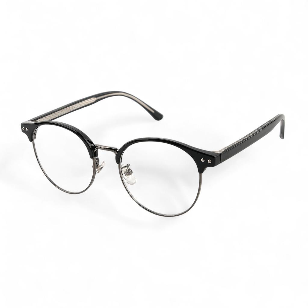 Adije Ophel (Black-Gun) Gl1007 Eyeglass Frames, Browline Frames