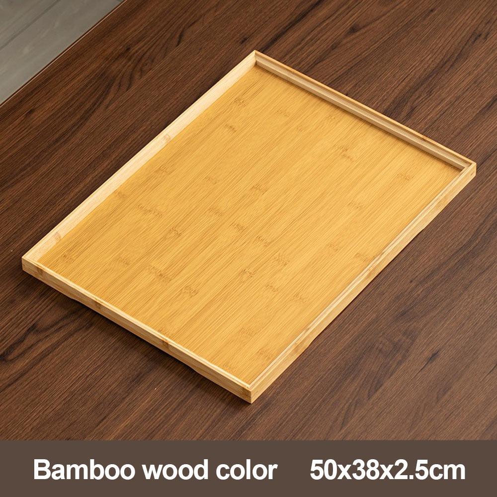Retro Style Food Storage Trays Natural Bamboo Dessert Pallet Decorate Tray Wooden Tray  Bathroom