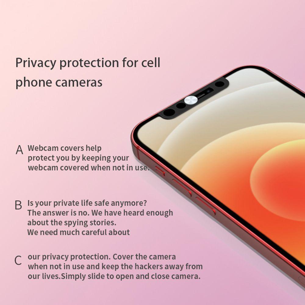 Phone Lens Metal Privacy Cap Webcam Cover Lens Sticker Front Camera Slider Accessories For iPhone X XS 11 12 ProMax Mini