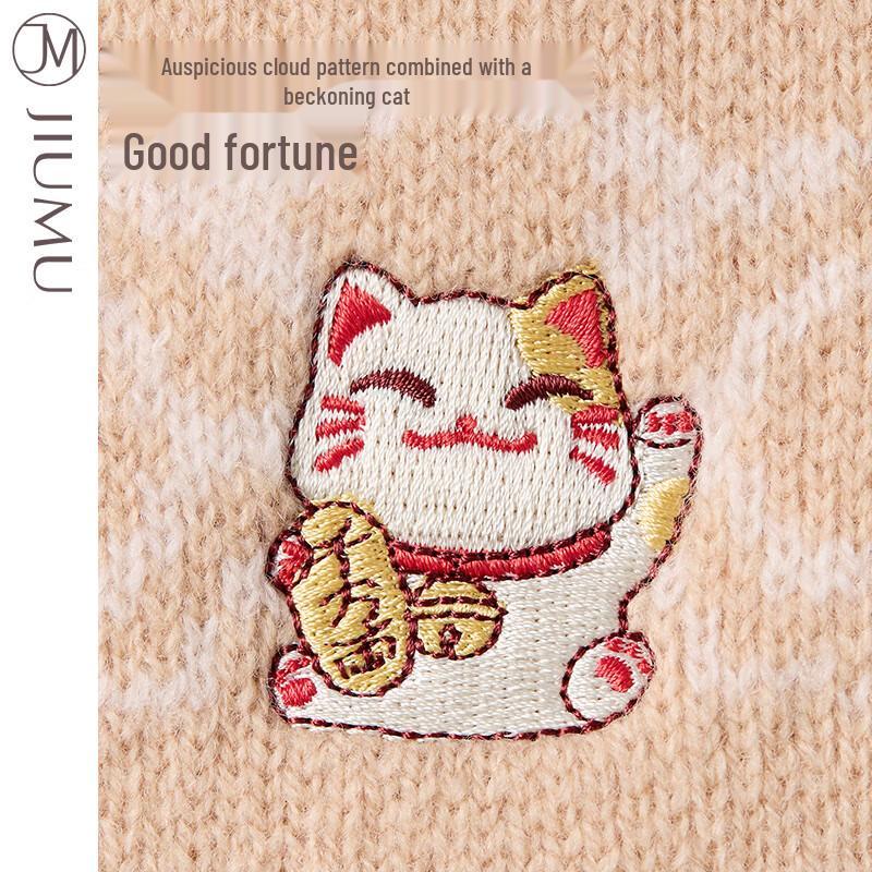 JIUMU Women's Sheep Wool Knitted Scarf