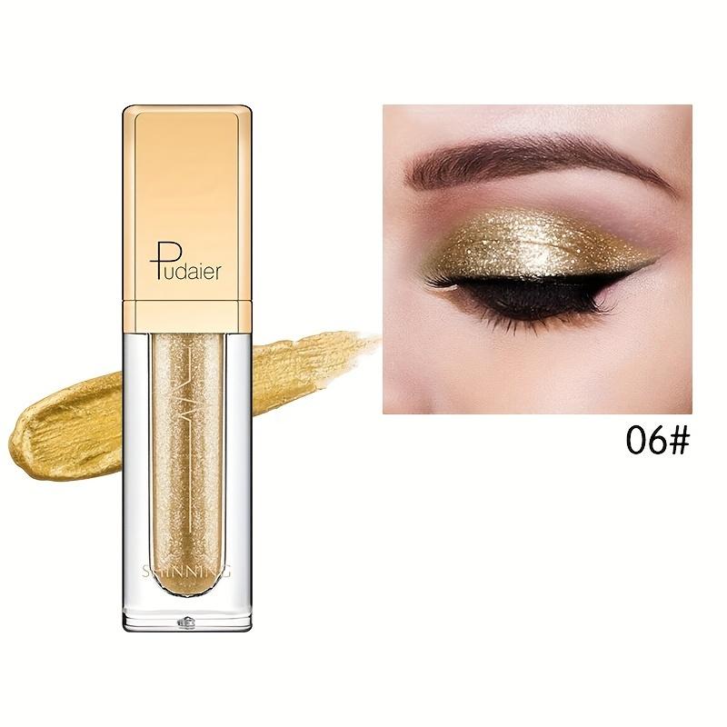 18 Colors Micro Glitter Liquid Eyeshadow, Brickstone Pearlescent Eyeshadow Liquid Waterproof Makeup Smokey Makeup Long Lasting Eyeshadow