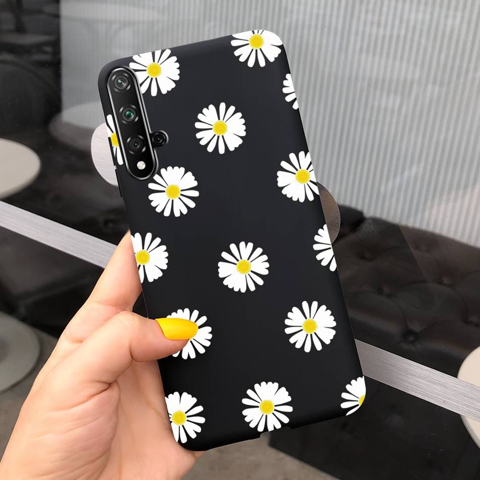 For Huawei Nova 5T Case Beautiful Girl Flower Phone Case For Huawei Nova5T YAL-L21 Soft Silicone Shockproof Back Cover Bumper