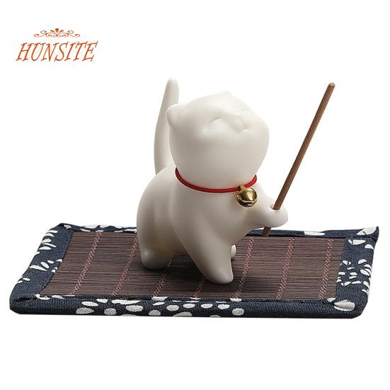 Cartoon Cat keraamiline viirukihoidja kodu kaunistamiseks