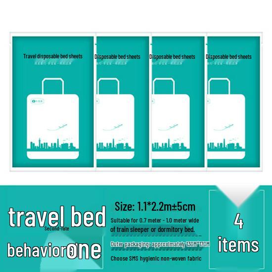 Travel Disposable Bed Set: Dirty-Proof Bed Sheets, Duvet Cover, Pillowcase, and Towel for Hotel or Train Sleeper.
