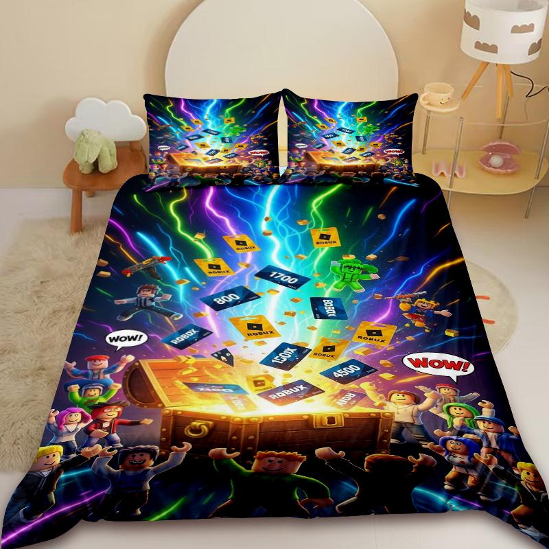 Roblox Game Duvet Cover Cartoon Children Bedding Set Comforter Cover Soft Bedroom Dormitory Home Decor Gifts