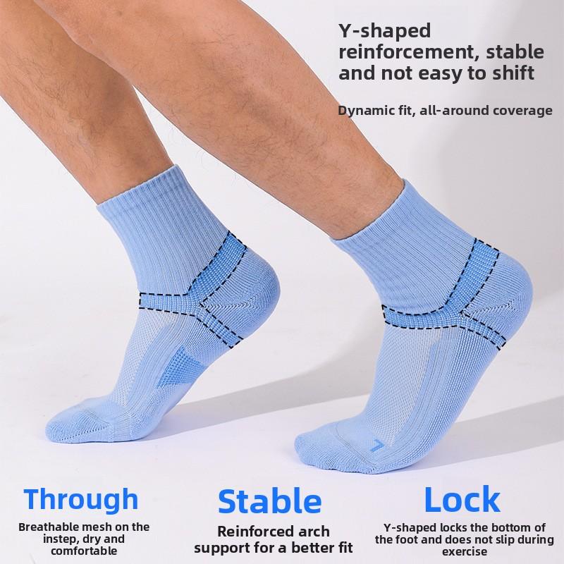 Women's Thick Hair Ring Professional Badminton Tennis Reinforced Arch Boneless Non Slip Tube Socks