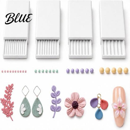 Handmade Jewelry Making Supplies 4Pcs Clay Gel Ball Roller Maker Tool, 2mm 3mm 4mm 5mm Bead Roller, Multi Groove Shaping Molds for DIY Earring, Flower