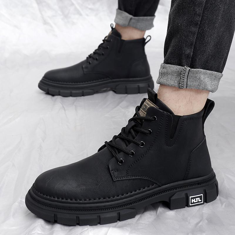 Fashion 2024 Classic Genuine Leather Ankle Boots for Men Luxury Brand All-match Mens Hiking Sneakers Handmade Male Low Top Casual Shoes