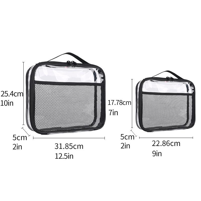 Waterproof Casual Makeup Storage Zipper Bag Large Capacity PVC Transparent Mesh Storage Bag Portable Toy Packaging Organizer
