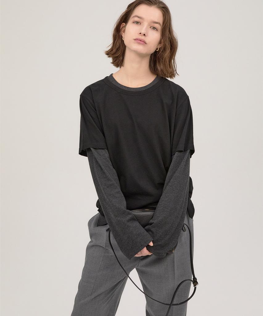 NOHANT Layerd T-Shirts Set Black