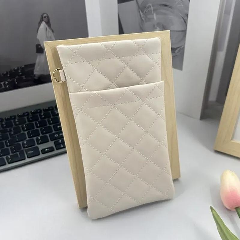 Double-Layer Eyeglasses Pouch Pu Leather Sunglasses Bag Waterproof High-End Glasses Bag Portable Sunglasses Case