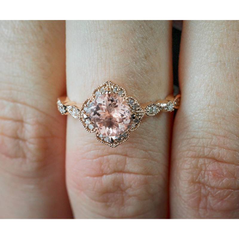 Charm Zircon Oval Crystal Bride Ring Rose Gold Plated Rhinestone Ring Wedding