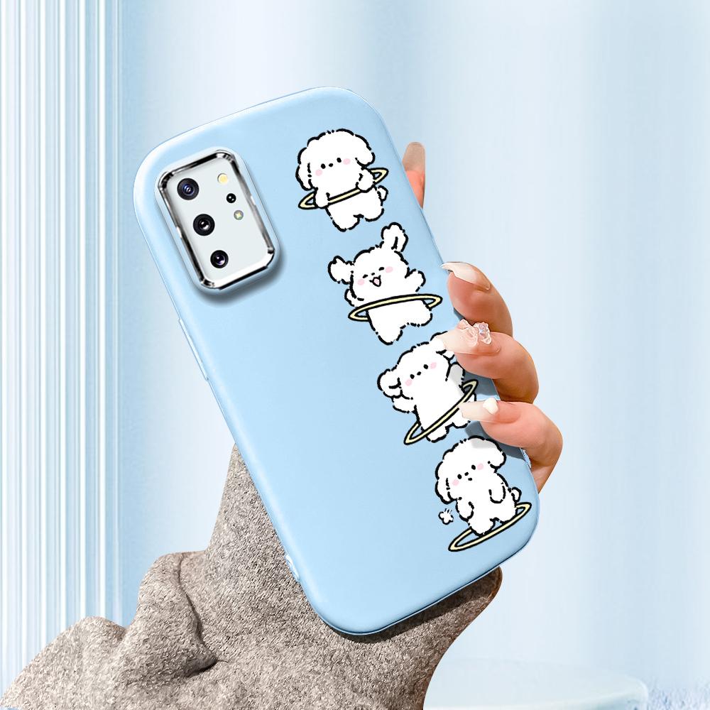 Solid farge Sølvkant-objektiv Fatty deksel Mykt TPU flytende silikondeksel Støtsikkert telefondeksel for Xiaomi Redmi Samsung