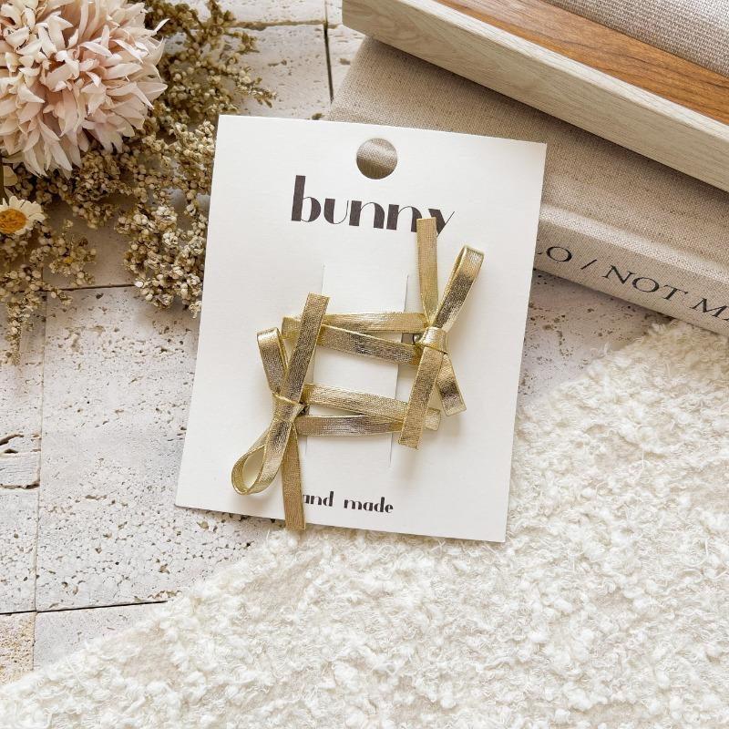 2/3pcs Golden Bright Leather Series Sweet Girl Children's Hairpin New Cute All-match Explosive Baby Broken Hair Bangs Side Clip
