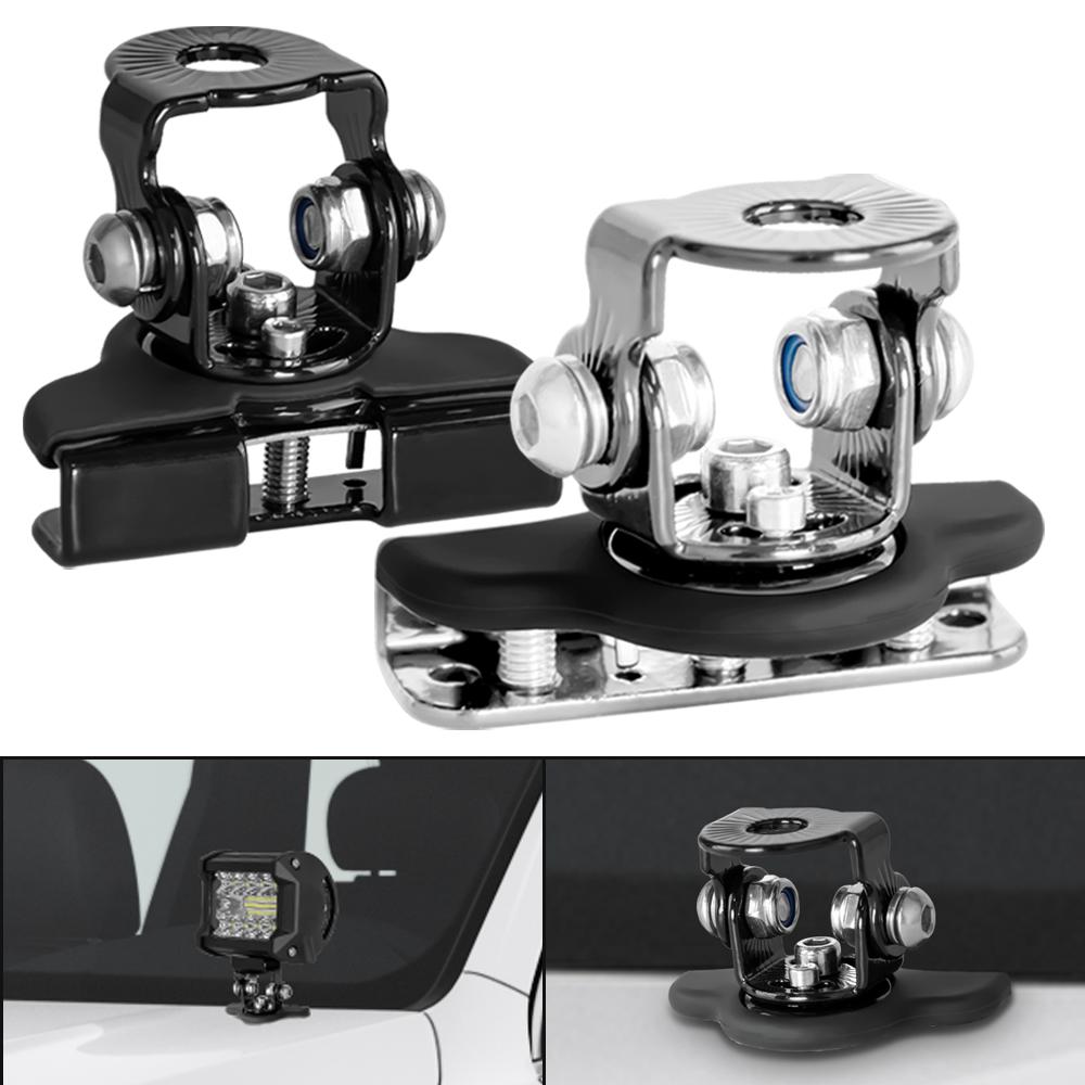 Car Headlight Holder Adjustable Pillar LED Light Bar Mounting Bracket Hood Work Light Clamp Off Road 4x4 Auto Accessories