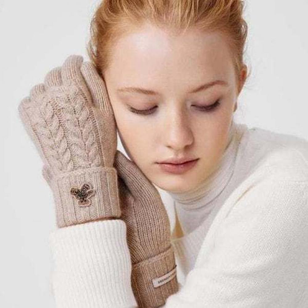 Daks Женские перчатки Бежевые кашемир 100 Dcgv5f289i2 Single option