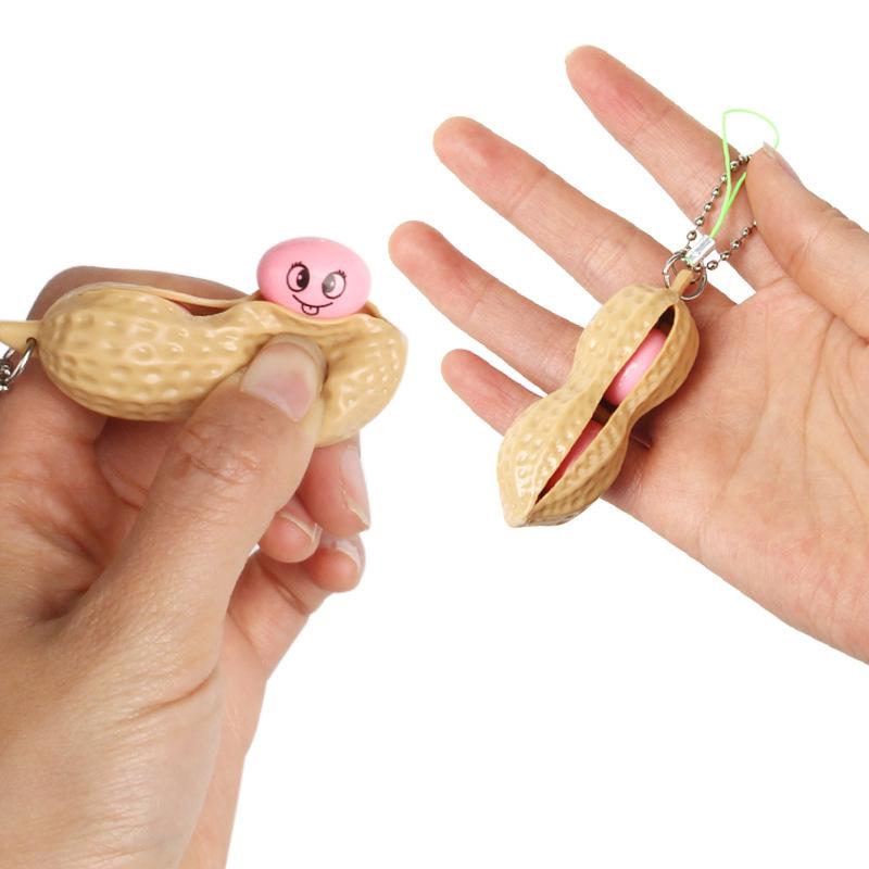 Infinite Squeeze Edamame Peanut Stress Relief Toy - Creative Decompression Pinch Gift