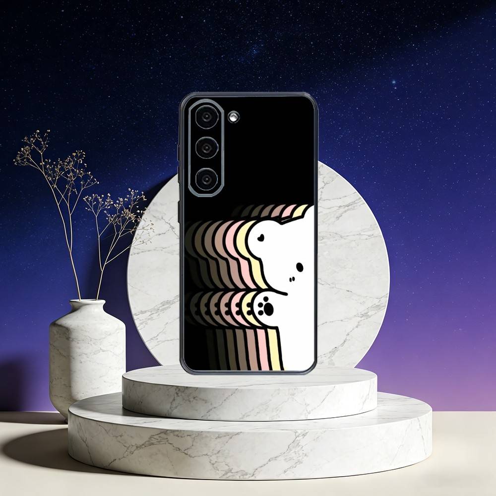 

Phantom Gradient Cartoon Phone Case For Samsung Galaxy A73,A72,A71,A70,A53,A52,A51,Others Soft Black Cover Samsung a70