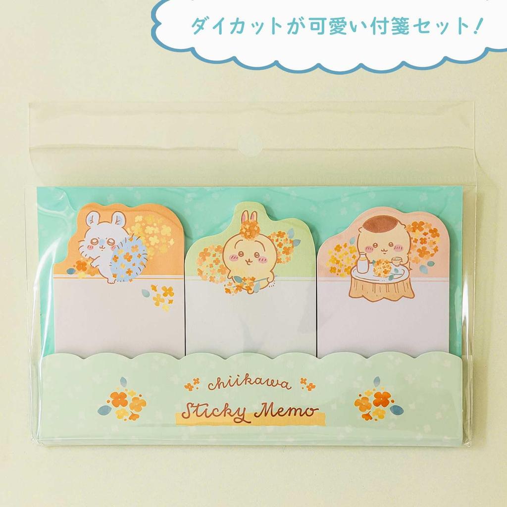 Sunstar Stationery Chiikawa Sticky S2840758 Notes, Die-Cut, Mint,
