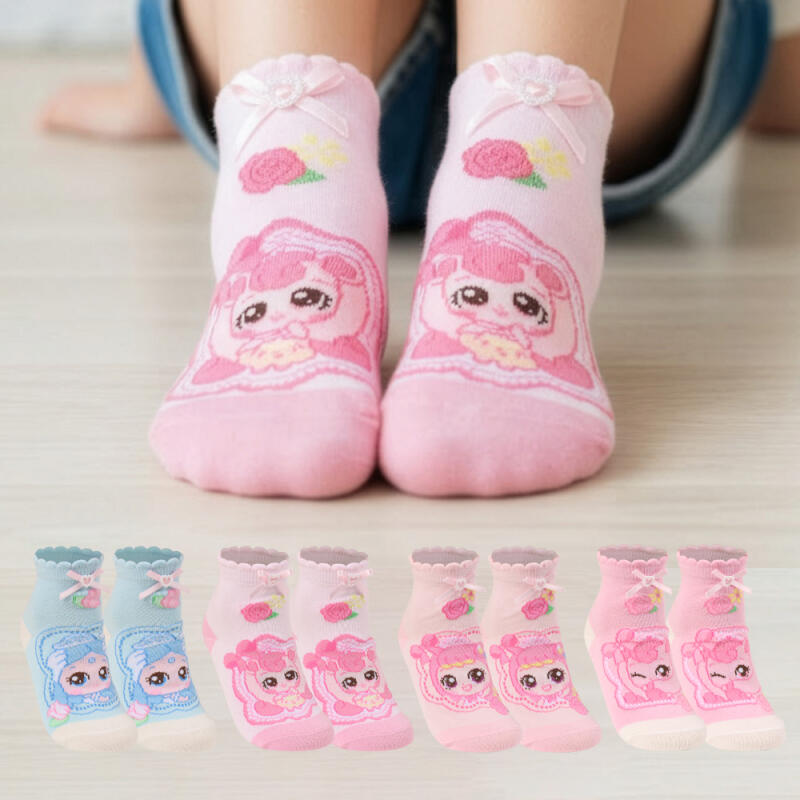 Catch! Tiniping Princess Ribbon Rose Short Socks 4-Piece Set mix
