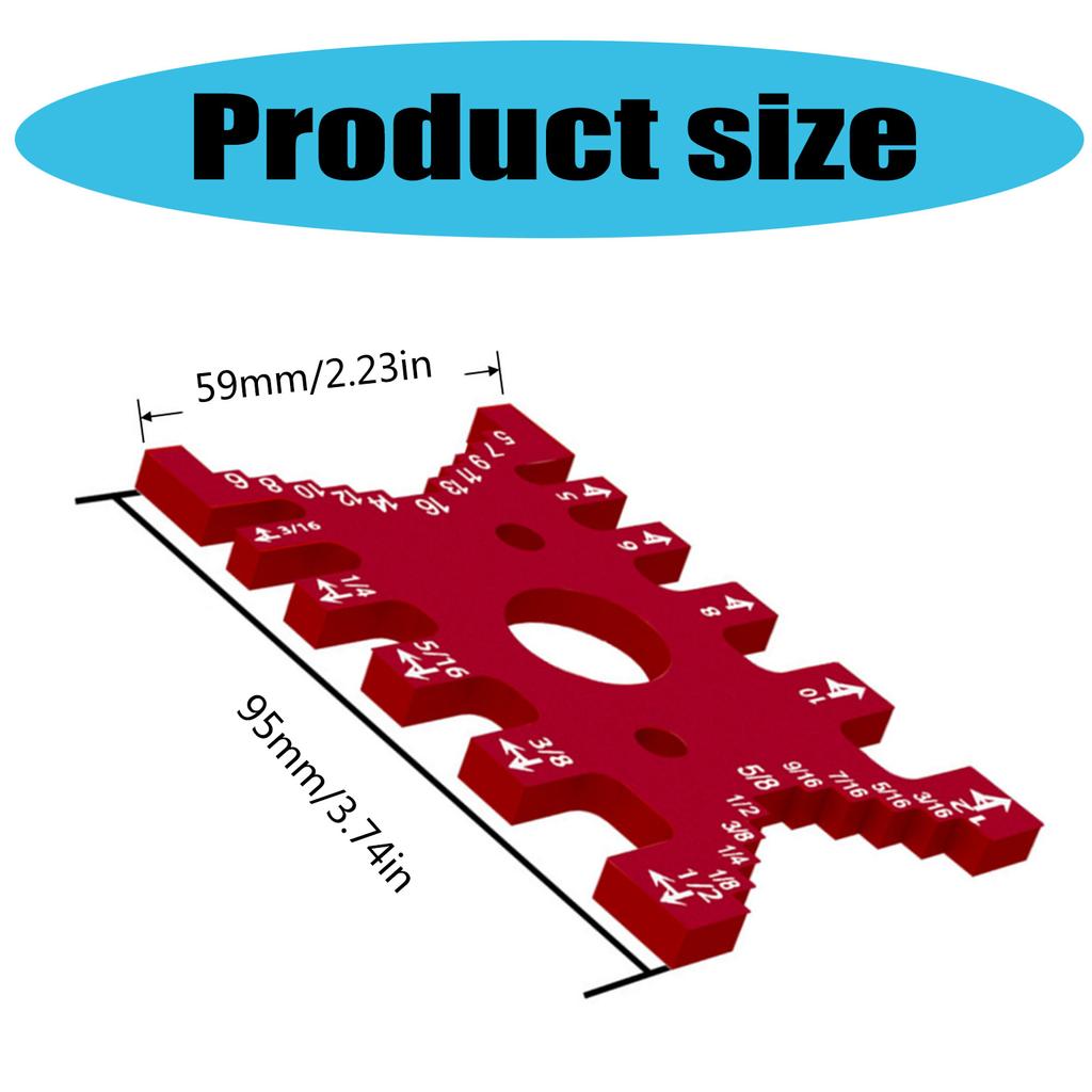 Dovetail Jig Aluminum Woodworking Tenon Caliper High Precision Height Measuring Gauge Tool Saw Table Machine Gaps Gauge