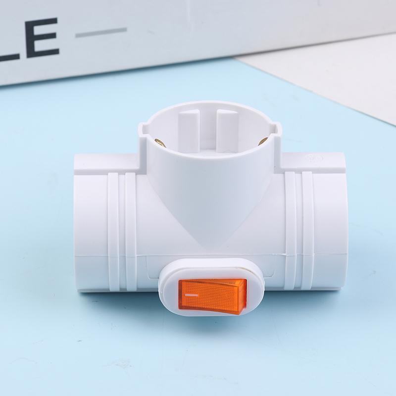 1Pc Wall Socket Extender With Switch 1 To 3 Way Eu Plug Adapter European Standard Power Adapter Multiple Sockets For Home
