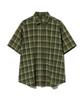 STANDARDERROR 87-Stan067 Vintage Forest Oversized Short Sleeve Tartan Check Shirt (Type A)
