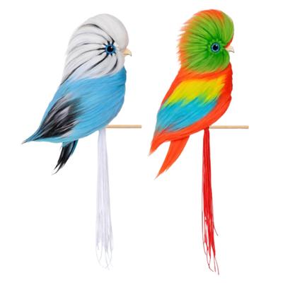 Pássaros Artificiais Papagaios Tropicais Decorações Pássaro Colorido Arte Ornamento Para Amantes de Pássaros Jardim Externo Varanda Quintal Decoração