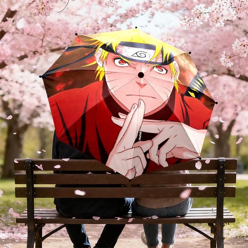Famous Cartoon NARUTO Protagonist Uzumaki Naruto. Cartoon Umbrella, Folding, Home Essential, Iron Art, Outdoor Sunshade Umbrella, H1
