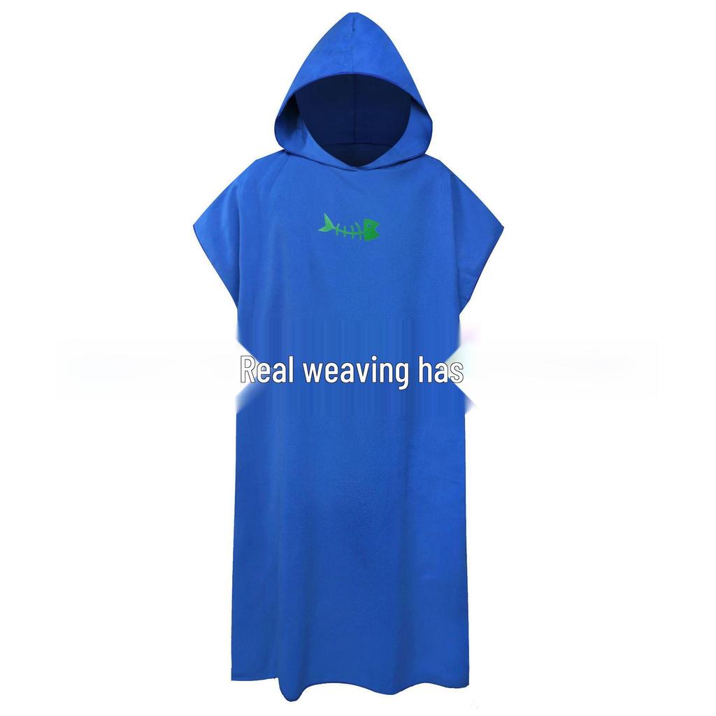 Hooded Quick-Drying Microfiber Bathrobe for Adults - Absorbent Beach & Swimming Towel