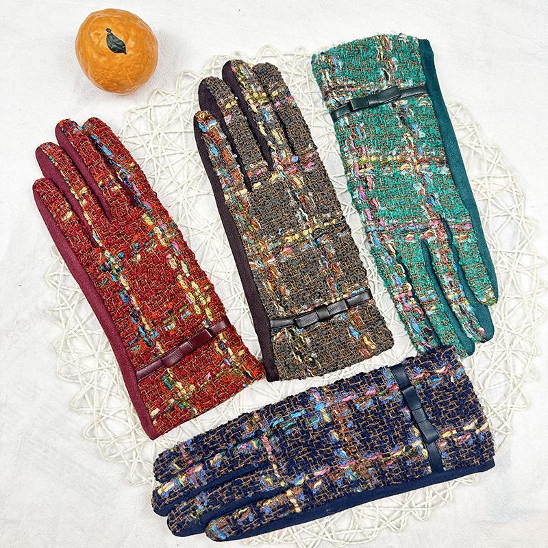 

Xiaoxiangfeng Women S Gloves Are Warm And Cold-Proof, Cute Velvet Cotton Gloves, And Women S Driving Gloves Can Touch The Screen. темно-зеленого