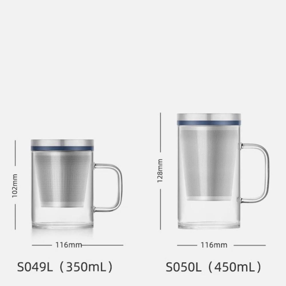 Samadoyo high borosilicate glass heat-resistant glass filter type tea cup office cup milk cup  afternoon tea cup water cup
