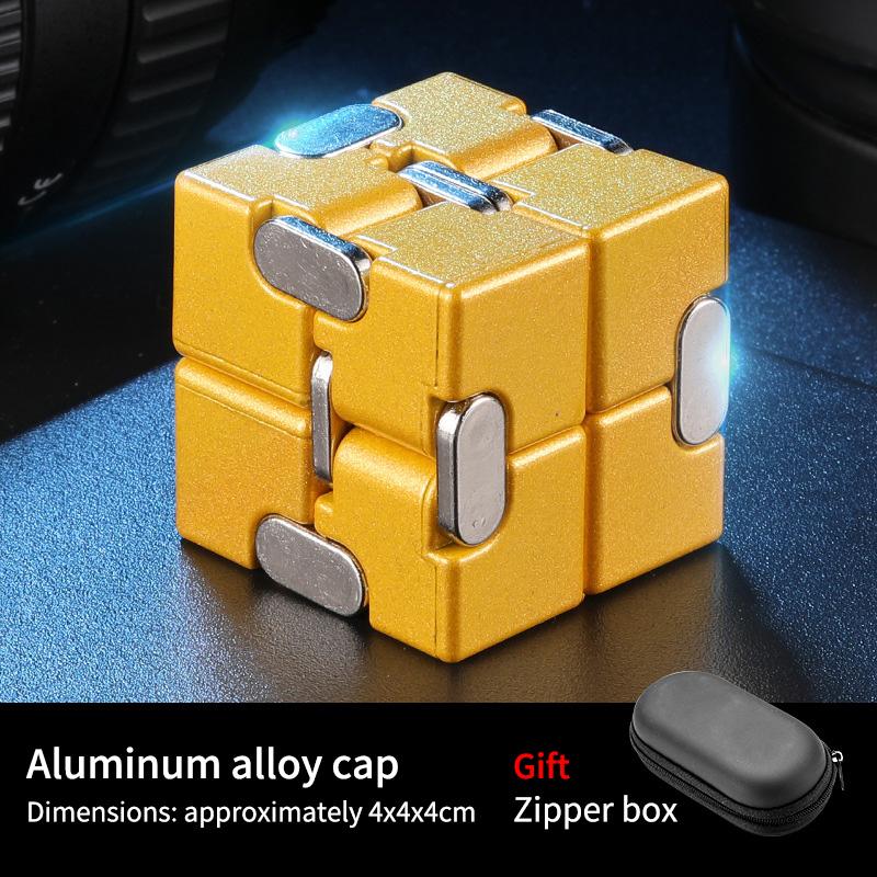 Alloy Infinity Cube Fidget Toy Ultra-Durable Sensory Stress Reliever for Adults & Kids Anxiety Relief Gift